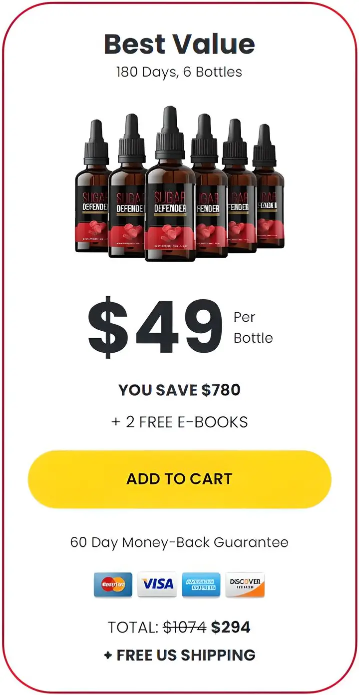 sugar defender pricing six bottle