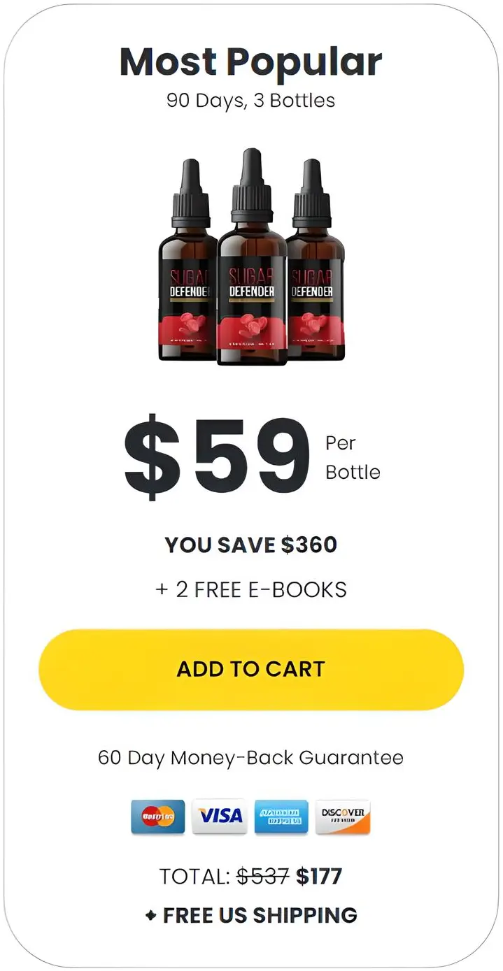 sugar defender pricing three bottle